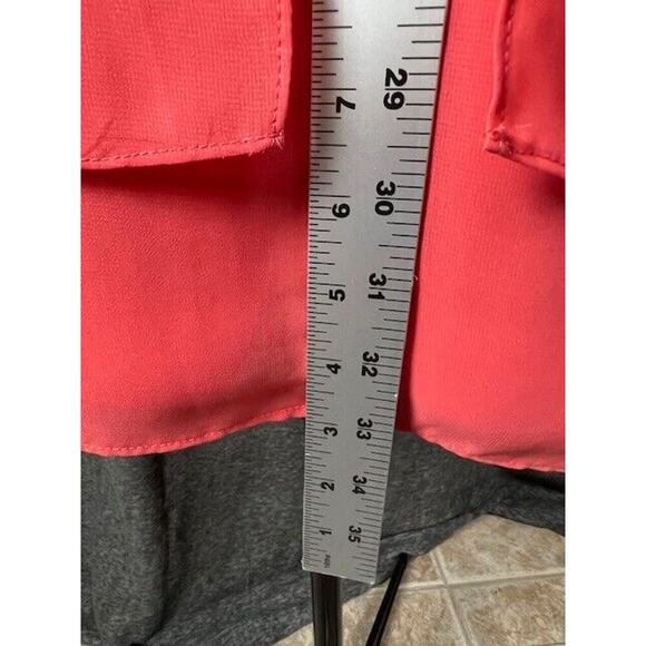 SLNY Womens Sleeveless Layered Chain Neck Beautiful Orange Dress - Size 6 - Picture 6 of 7